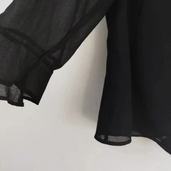 Cato Black Sheer Women's Top Ladies Cover Blouse - Picture 3 of 5